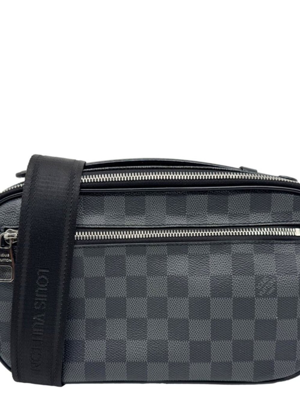 Louis Vuitton  Ambler Damier Graphite Shoulder Bag Black
